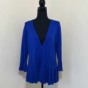 United States Sweaters Blue Cardigan Size Large